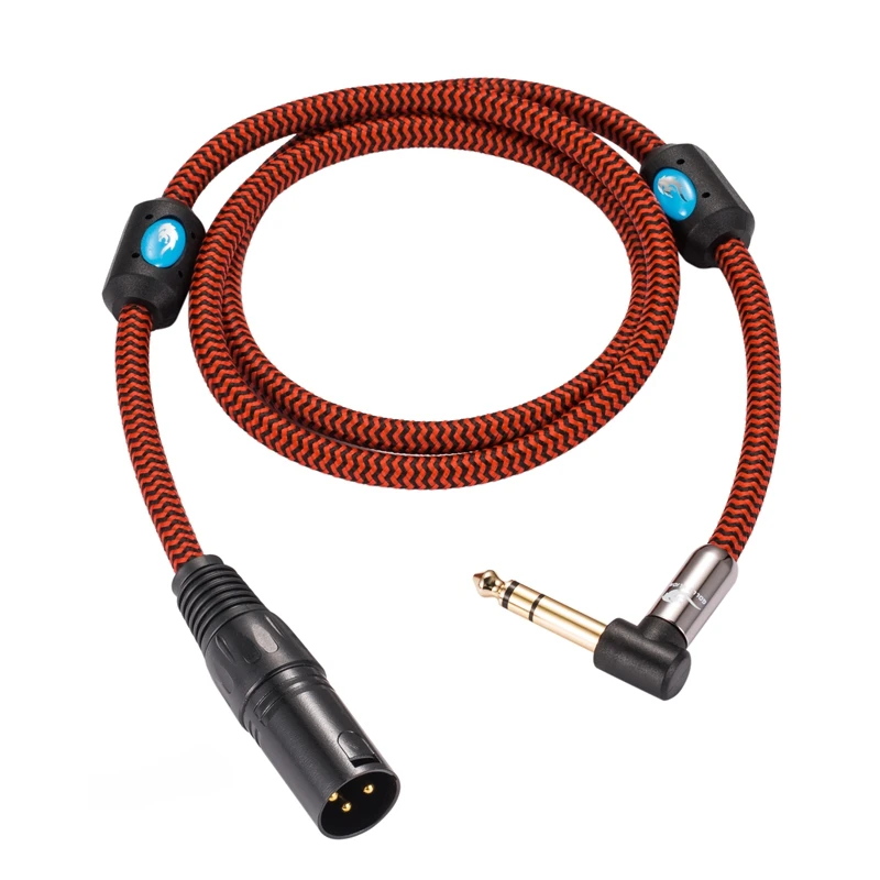 Hi Fi аудиокабель угловой стерео 6 35 мм к XLR для монитора рекордера Стандартный 3