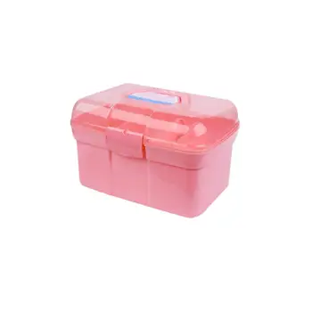 

Nail Art Tool Makeup Organizer Multifunction Portable Double Layers Manicure Tools Box Makeup Container Makeup Storage Case