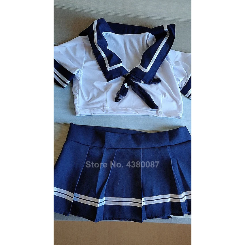 Japanese Style Student Girls Sexy School Uniform for Women Tunic Top Skirt Navy Sailor Suit Costume JK Sexy Lingerie