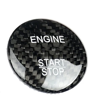 

New Car Engine Carbon Fiber Button Sticker Start Stop Scratch Resistant Adhesive Removable Interior Decorative Cover For Benz