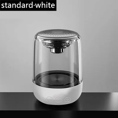 standard-white СВЕТОДИОДНЫЙ беспроводной bluetooth-динамик со стеклянным стеклом, портативный автомобильный динамик с ночным светом, музыкальный центр, НЧ-динамик Caixinha De Som F4045B - Цвет: standard-white