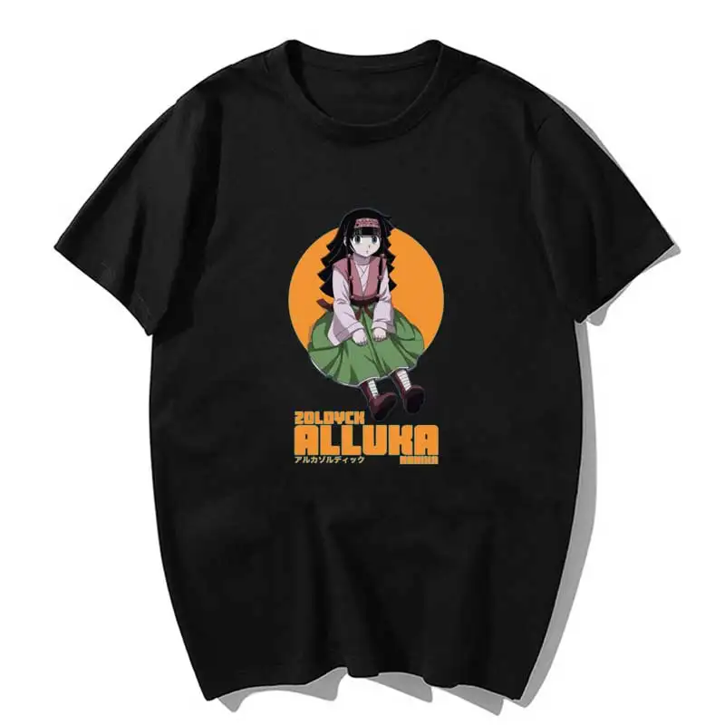 Футболка Hunter X Alluka Мужская милые летние топы мультяшный рисунок каратэ графика