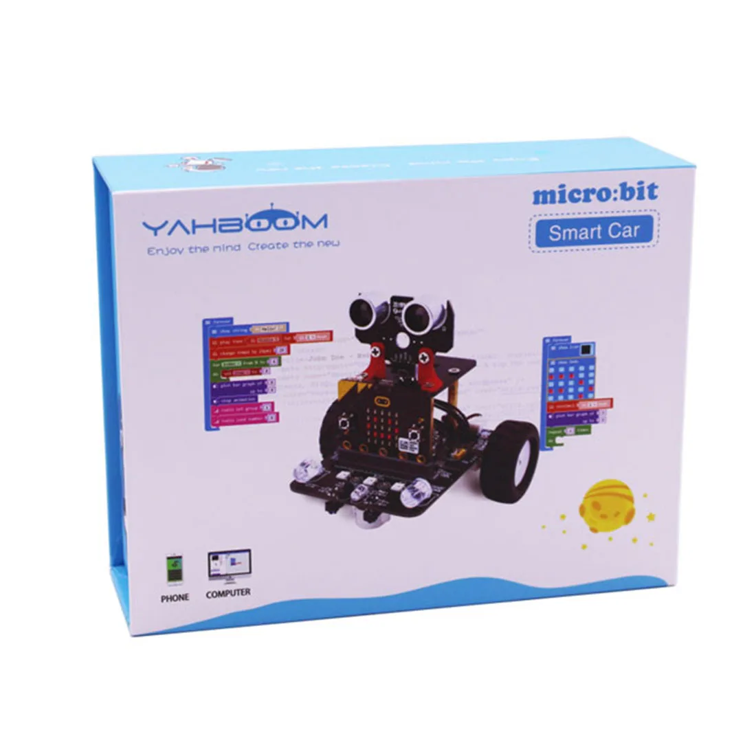Графический программируемый робот-автомобиль с Bluetooth IR и отслеживающим модулем Stem паровой робот Автомобильная игрушка для микро: бит BBC