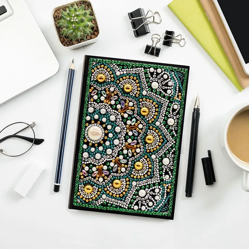Diy Art Алмазный альбом для рисования дневник Полный Круглый Вышивка мозаикой из стразов A5 64 страницы сова с изображением павлиньей мандалы бабочки