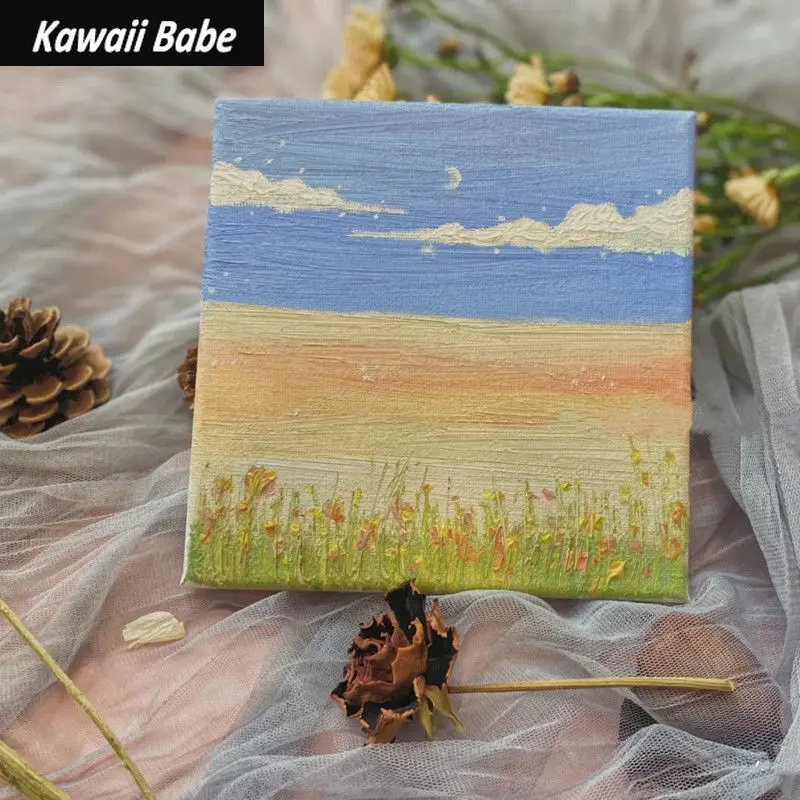 미술 용품 그림 나무 이젤 Ins 미니 스케치 패드, 학생 DIY 캔버스 크리에이티브 데스크탑 장식 그림 이젤