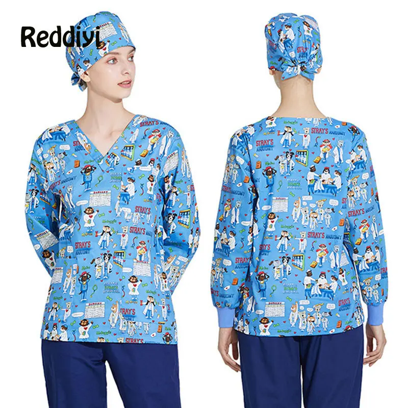 New can withstand high temperature disinfection beauty salon nursing uniform lab uniform pet shop Scrub Work clothes