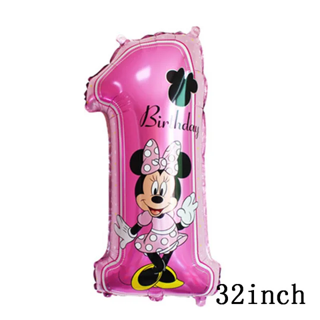 112cm Giant Mickey Minnie Mouse Balloon Cartoon Foil Birthday Party Balloon Kids Birthday Party Decorations Classic Toys Gift - Цвет: Красный