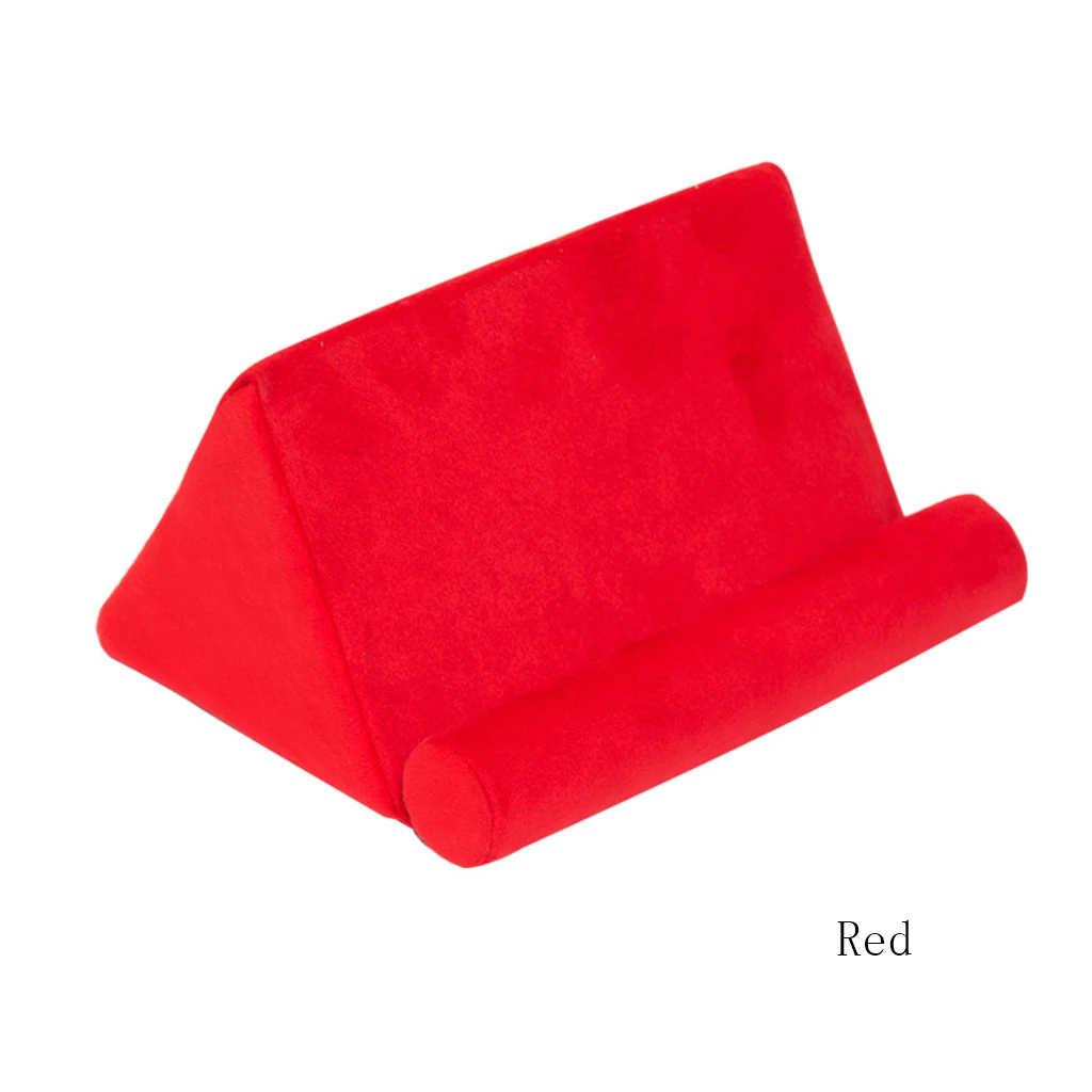 Suede Phone Tablet Holder Portable Triangle Tablet Stand Bed Sofa Couch Desk
