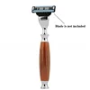 Potable Razor Handles for Men Mach 3 Manual Razor Holder Safety Beard Shaving Handle Wooden ► Photo 2/6