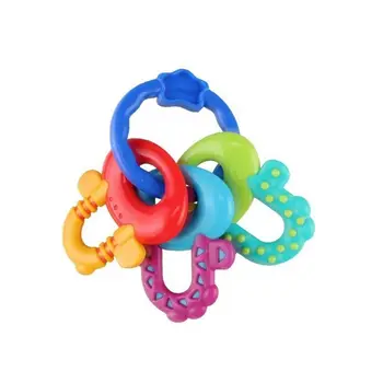 

Soft Cartoon Keys Ring Toddler Molar Teeth Pain Relief Tool Kids Grasp Teether Educational Toy Baby Shower Gift R9UE