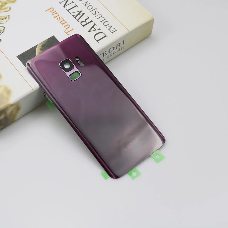 Для SAMSUNG Galaxy S9 G960F Задняя стеклянная крышка батареи задняя дверь корпус чехол для SAMSUNG S9 G9600 Задняя стеклянная крышка