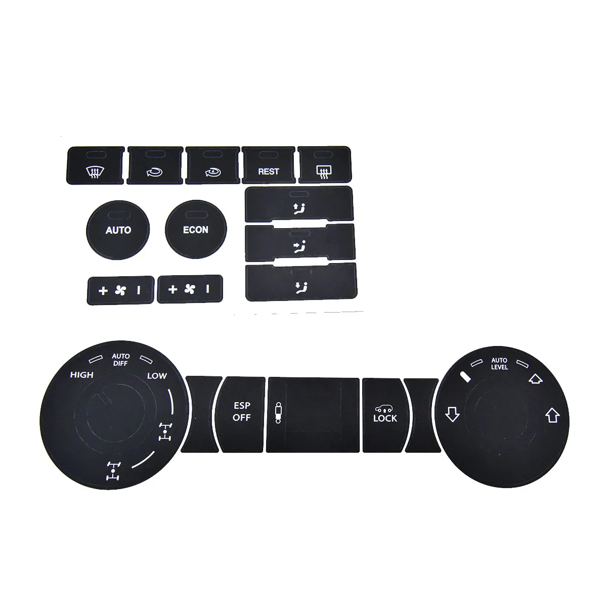  8pcs Car Stickers For VW For Volkswagen Touareg 04-09 Car Steering Wheel Headlight Climate Switch W