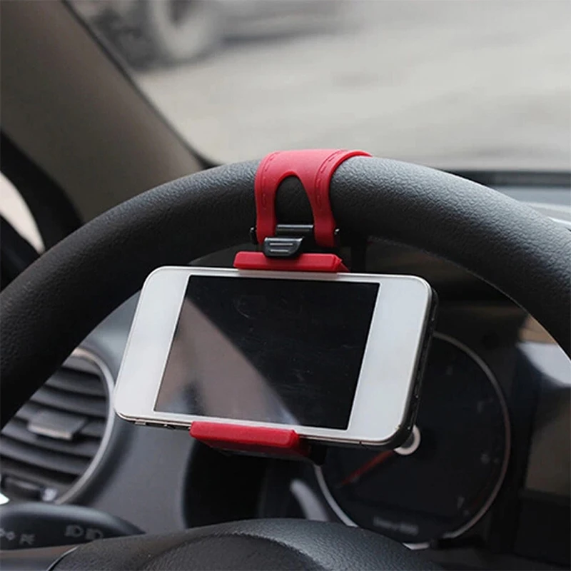 Автомобильный руль Автомобильная Подставка для телефона gps навигация привод велосипед руль зажим Крепление кронштейн для автомобиля аксессуары
