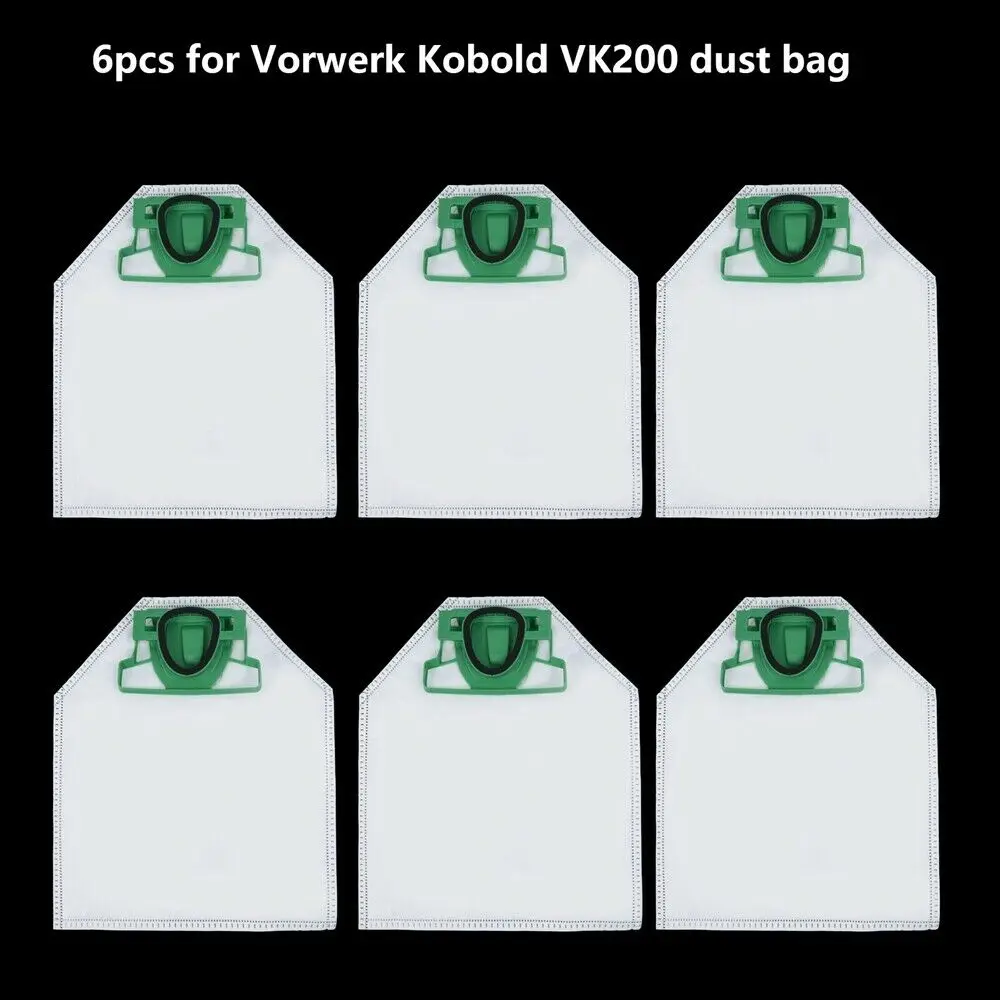 

6 Pcs for Vorwerk Kobold VK200 Dust Bag Convenient Easy To Use Durable Practical TO Use HG12549