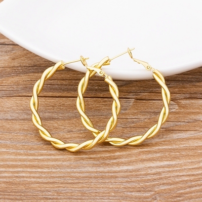 Arrival Big Circle Colorful Color Charm Bohemia Earrings Top Quality Copper CZ Jewelry For Female Party New Year Gift