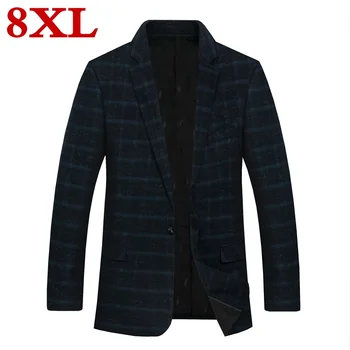 

2019 Plus size 8XL 7XL 6XL New casual suit for men high quality spring and autumn suit jacket men jackets and stripe blazers