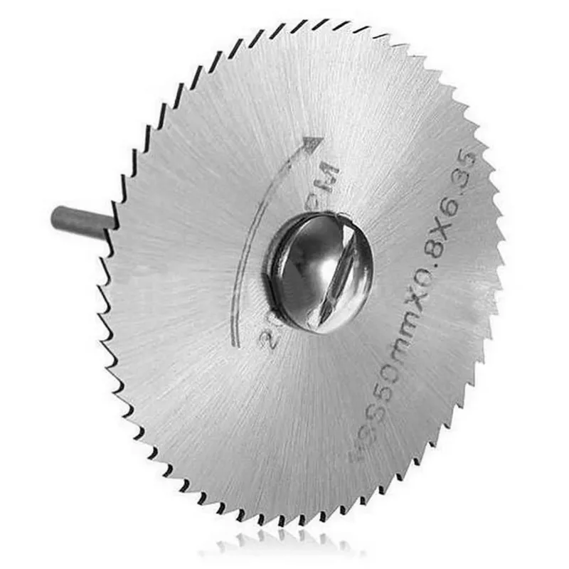 Realmote 6PCS HSS Mini Circular Saw Blade Set Rotary Cutting Tool Blades Discs Mandrel For Dremel Cut Off