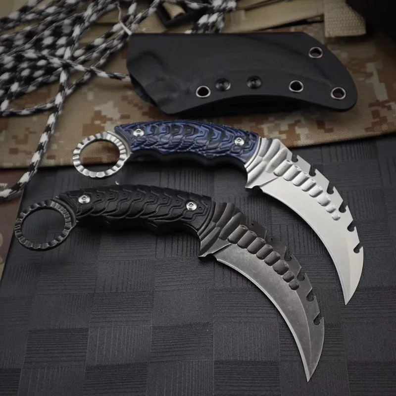 HS инструменты на открытом воздухе кемпинга выживания Kirin Karambit CS GO счетчика-удара утилита тактический охотничий нож самообороны карманный нож