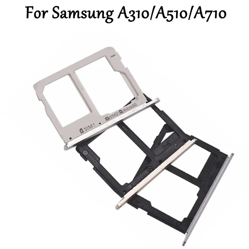 Лоток для sim-карт+ лоток для sd-карт для samsung Galaxy A3 A5 A7 A310 A510 A710 слот для sim-карты Слот держатель запчасти