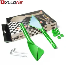 Universal Motorcycle Rearview mirror side Universal 1 pair Motorcycle mirror side Rearview FOR kawasaki Ninja ZX-6R ZX-10R gzm07 universal replacement motorcycle rearview mirror silver pair