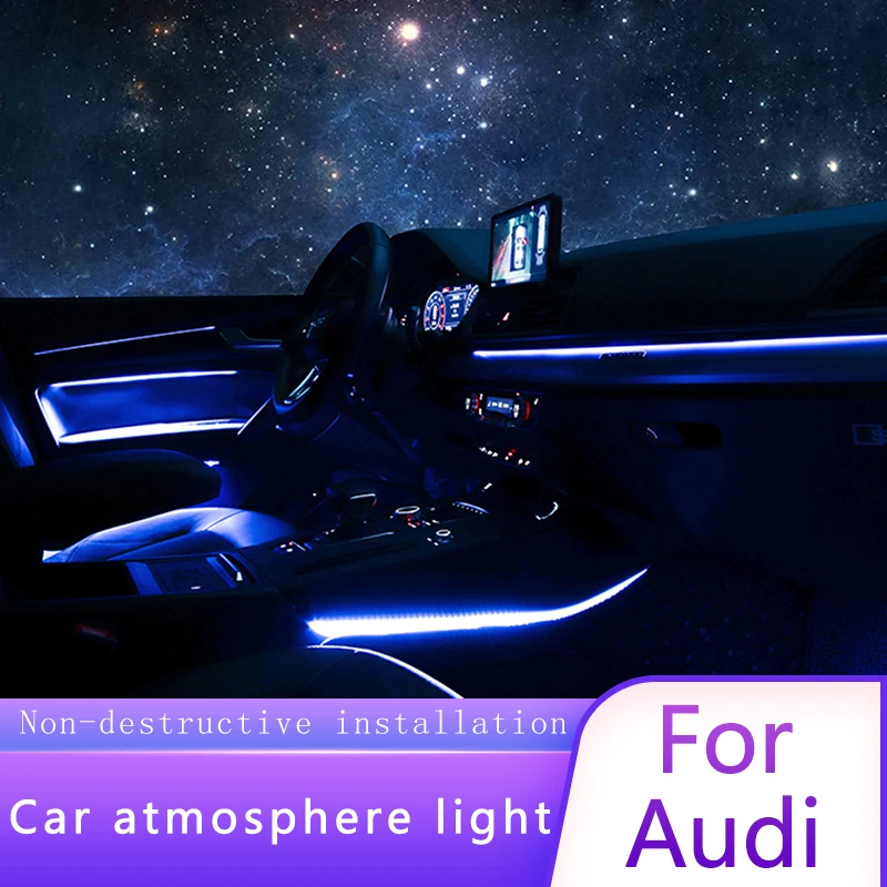 Для Audi A3 A4 A5 A6 A7 Q5 q7 внутреннее светодиодное декоративное освещение атмосферное