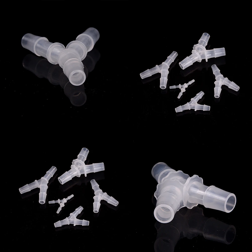 Y Type Hose Equal Tee Plastic Hose Water Pipe Connectors 5 Sizes Aquarium Pipe 1PCS 3.5-12.7mm
