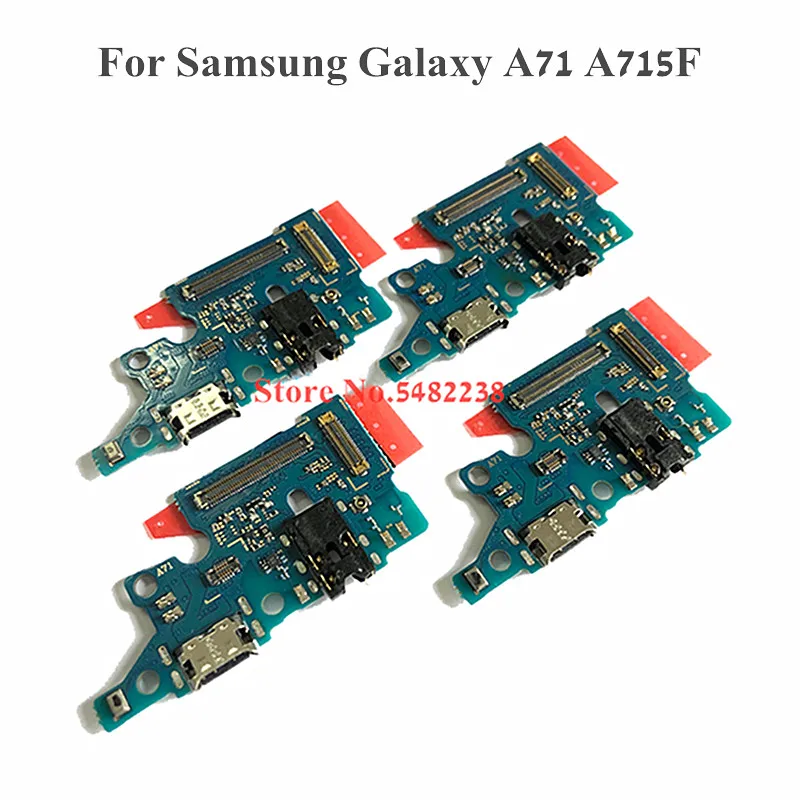 Original USB Charging Dock Port Flex Cable For Samsung Galaxy A71 A715F Charger Plug Board With Microphone Headphone Jack