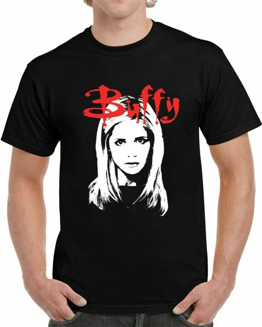 Новинка Buffy The Vampire Slayer Ретро ТВ Вентилятор крутая футболка США размер Em1 больше