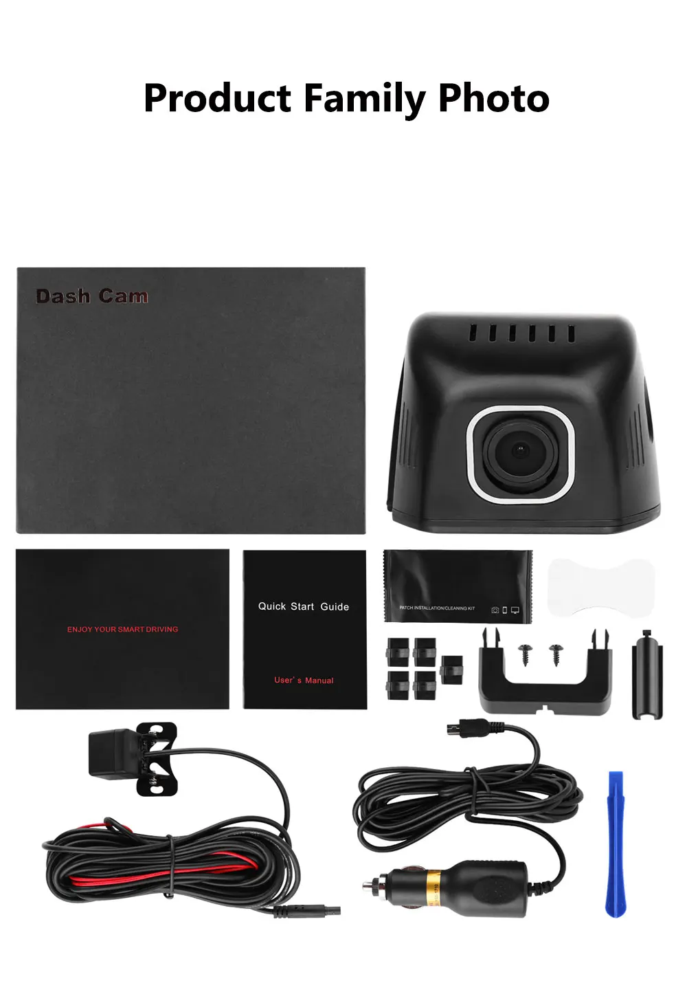 Astraea wifi DVR камера с двумя объективами Передняя Задняя сторона Водонепроницаемая Автомобильная резервная камера видеокамера FHD 1080P видеорегистратор