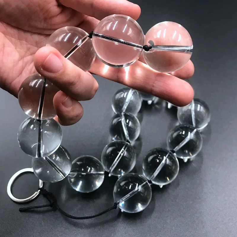 Super Long Glass Anal Beads Big Butt Plug Dilatador Acrylic Anal Balls Prostate Massage Vagina Plug Sex Toys For Couples 1