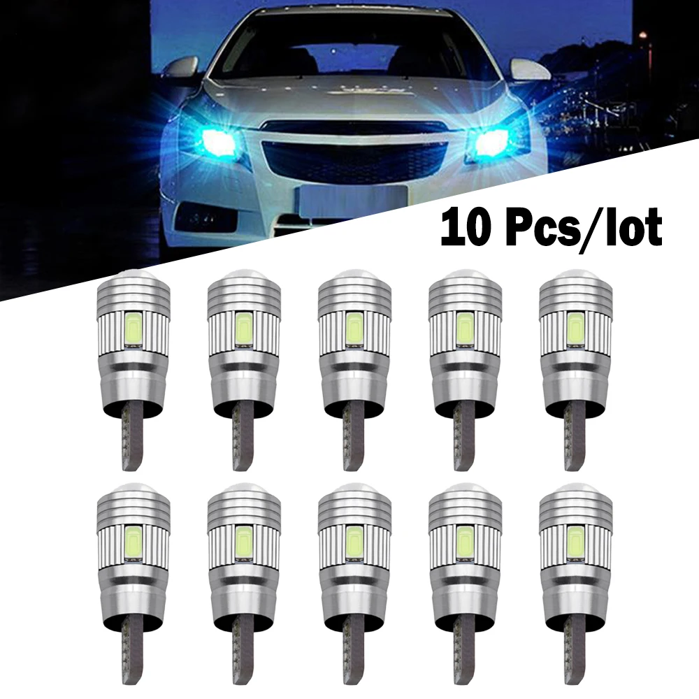 

10Pcs T10 LED Lamp Bulb clearance light No Error for Car Parking Lights auto Interior License Plate Signal Lamp the width luces