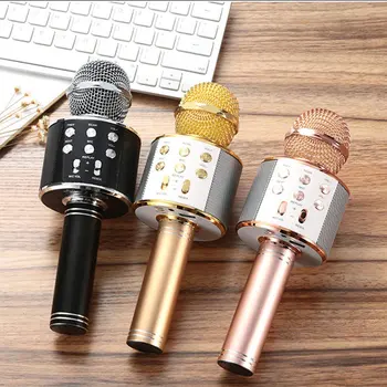 

Professional Bluetooth Wireless Microphone Speaker Handheld Microphone Karaoke Mic Music Player Singing Recorder KTV Microphone