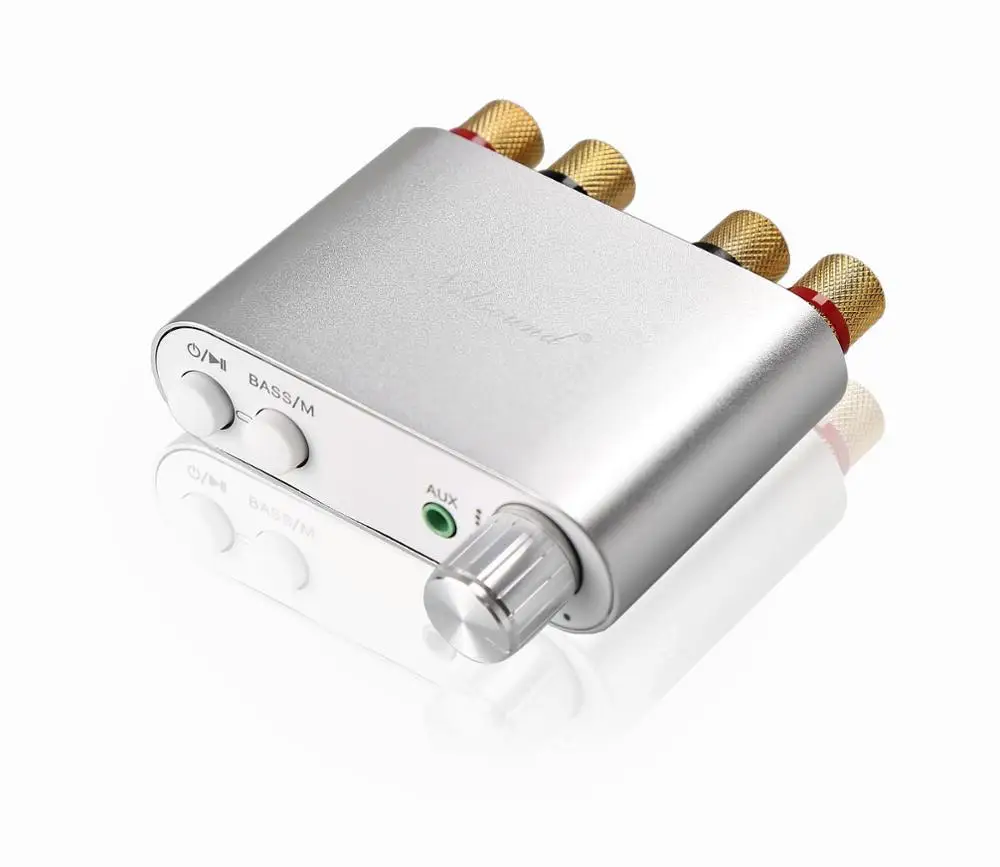 Nobsound NS-10G мини TPA3116 Bluetooth цифровой усилитель мощности стерео HiFi усилитель для домашнего аудио 50 Вт* 2 - Цвет: Серебристый