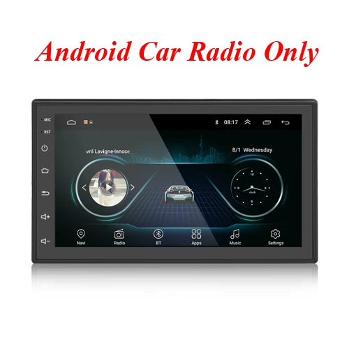 Car Radio Only Podofo 2.5D Android GPS автомобильный радиоприёмник мультимедийный плеер 7 ''Авторадио с сенсорным экраном Bluetooth FM wifi AUX Стерео усилитель - Цвет: Car Radio Only