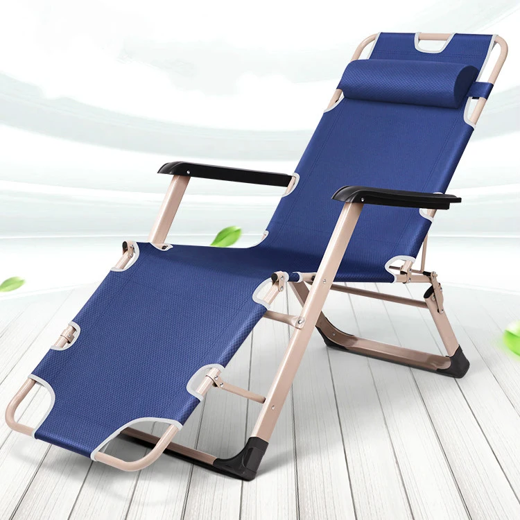 

Both Sides of The Tube Widened Recliner Folding Bed Single Bed Siesta Bed Office Nap Bed Sleeping Chair Camp Bed