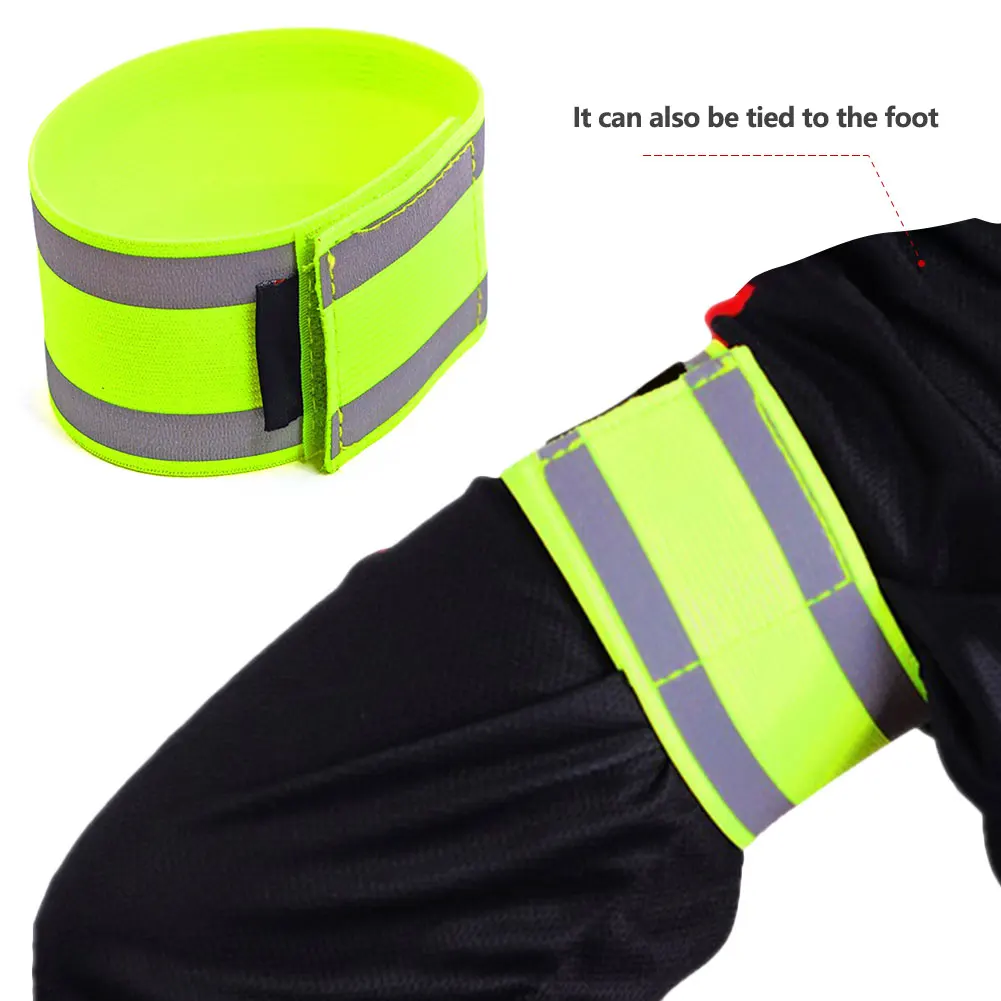 Cycling Super Reflective Safety Elastic High Elastic Leggings Arm Strap With Night Running Arm Band Leggings Arm Band