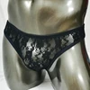 Lace Sexy Men's underwear fishnet Bikini briefs see-through underwear protruding pockets men's see-through underwear 1