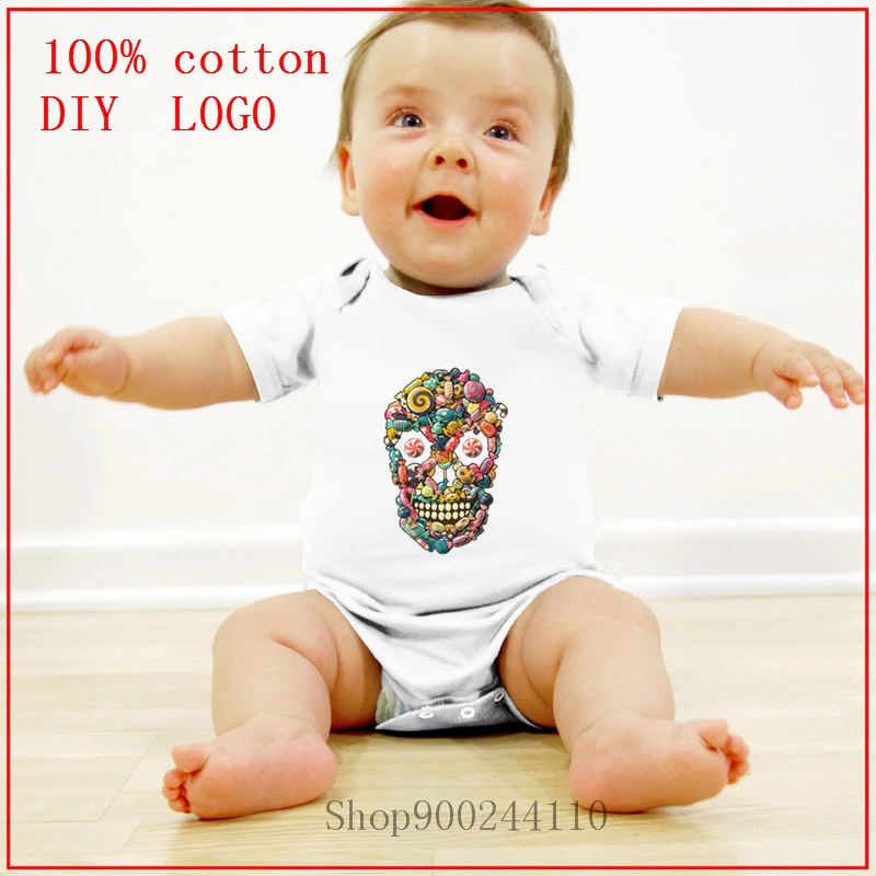 Combinaison D Ete En Coton Pour Bebe Garcon Et Fille Bonbon Crane Mignon Nourriture Vetements A La Mode Aliexpress