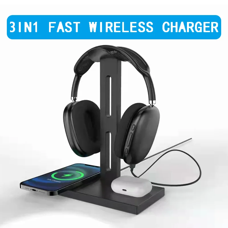 Timess Original Fast Wireless Charging Headphone Stand 5W/7.5W/10W Fast