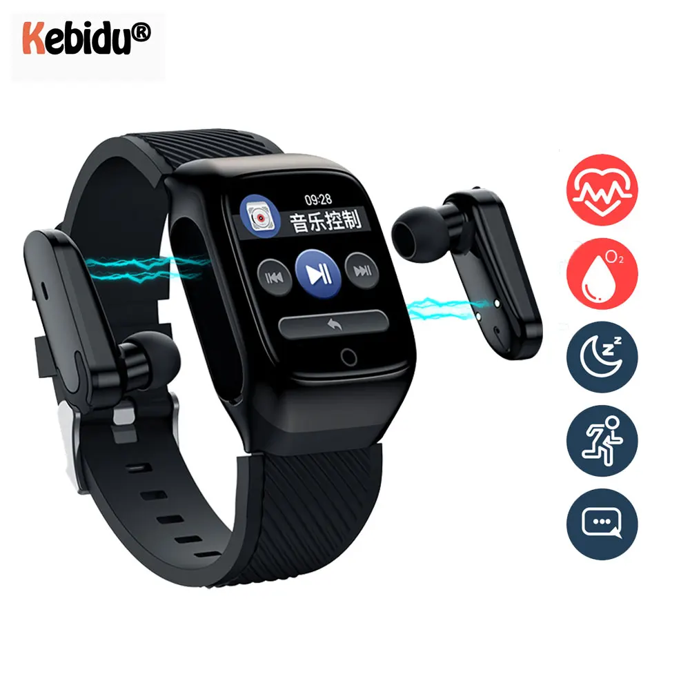 Умные часы Kebidu S300 2 в 1 наушники-вкладыши с Bluetooth 5 0 беспроводные наушники