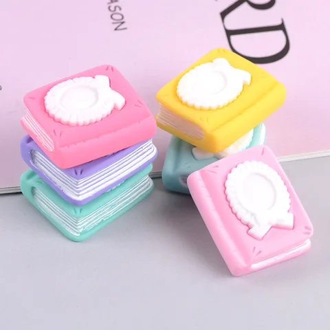 26mm Kawaii Resin Simulation Cartoon Fairy Tale Book DIY Crafts Mobile Phone Shell Materials Scrapbooking Hair Accessories
