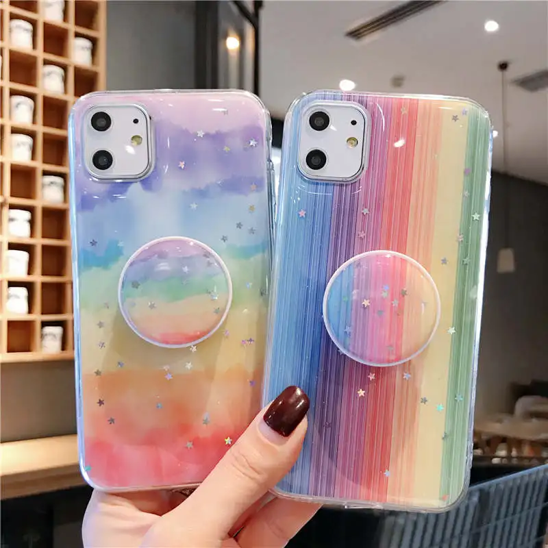 Bling Защитная крышка для радуги мягкий чехол для huawei P30 P20 Lite Коврики 20 Pro 30 Nova 3i на возраст 3, 4, 5, 5i Honor 10 Lite 8X 9X V10 V20 20i 10i крышка