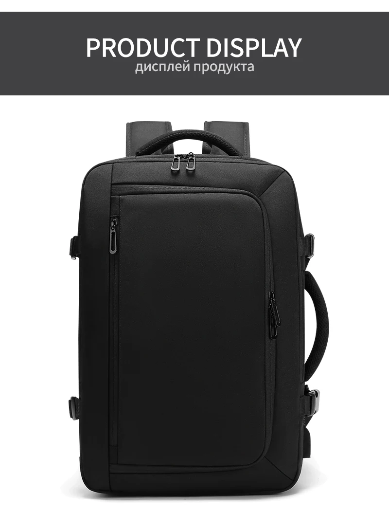 Men 15.6inch Laptop Travel Backpacks Extensible Large Capacity Luggage Bags with USB Charging Port Camping Women Functional Bag
