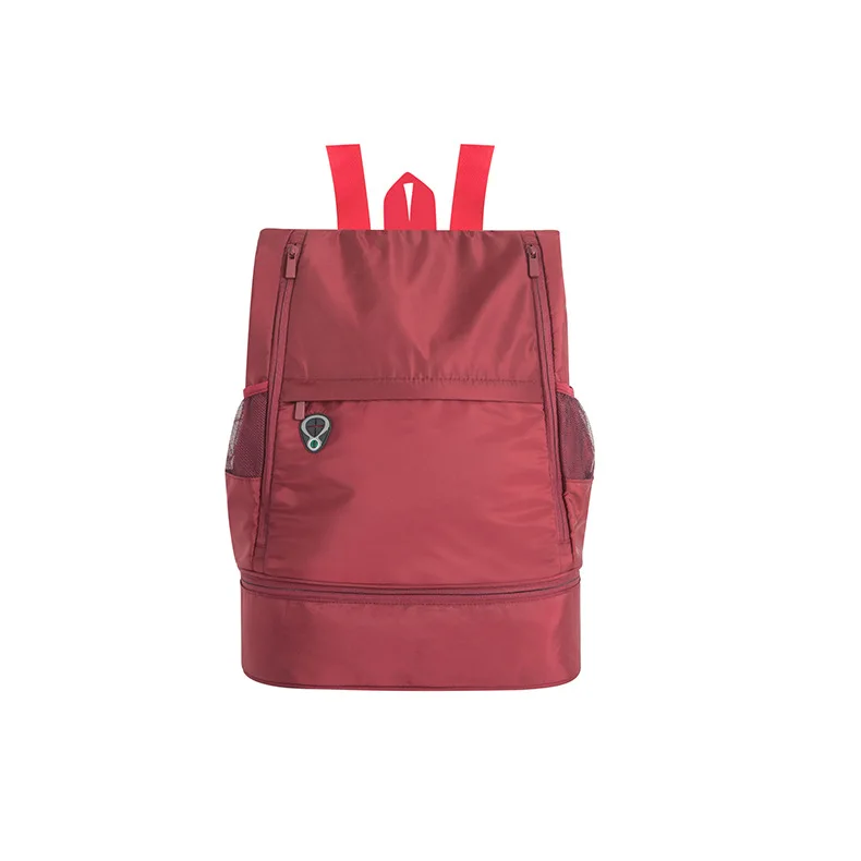 Спортивный рюкзак для женщин; сумки для фитнеса; сухая мокрая сумка; Gymtas Femme Tas Sac De Sport Mochila; одежда для плавания - Цвет: Красный