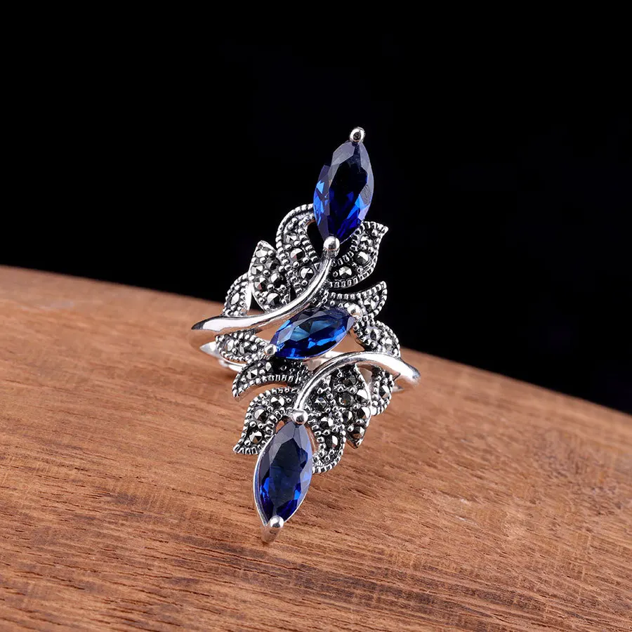 Classic Fashion Wedding Ring Exquisite Blue Zircon Female Ring 2020 Fashion New Wedding Jewelry New Year Gift