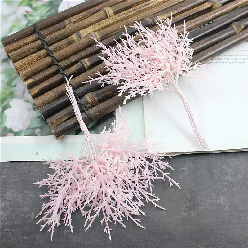 10 пьезы растений искусственно баратас хохас де Navidad jarrones para Decoracion del hogar Accesorios nupciales de la boda de - Color: pink