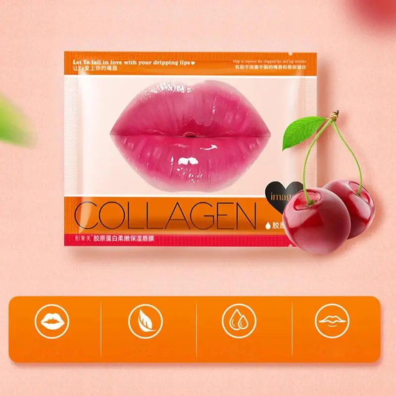 Crystal Collagen Lip Plumper Mask Honey Lip Mask Pads Enhancer Patch Care Aging Anti Gel Lips Scrub Moisture H6O0