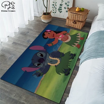 

Cartoon funny Stitch carpet Anti-Skid Area Floor Mat 3D Rug Non-slip Mat Dining Room Living Room Soft Bedroom Carpet style-01