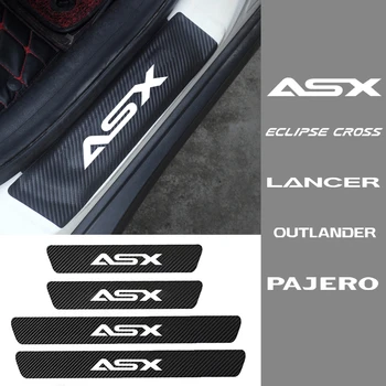 

4pcs Leather Car Door Sill Protector Sticker For Mitsubishi ASX Outlander 3 ECLIPSE CROSS Lancer EX 10 Pajero Sport Accessories