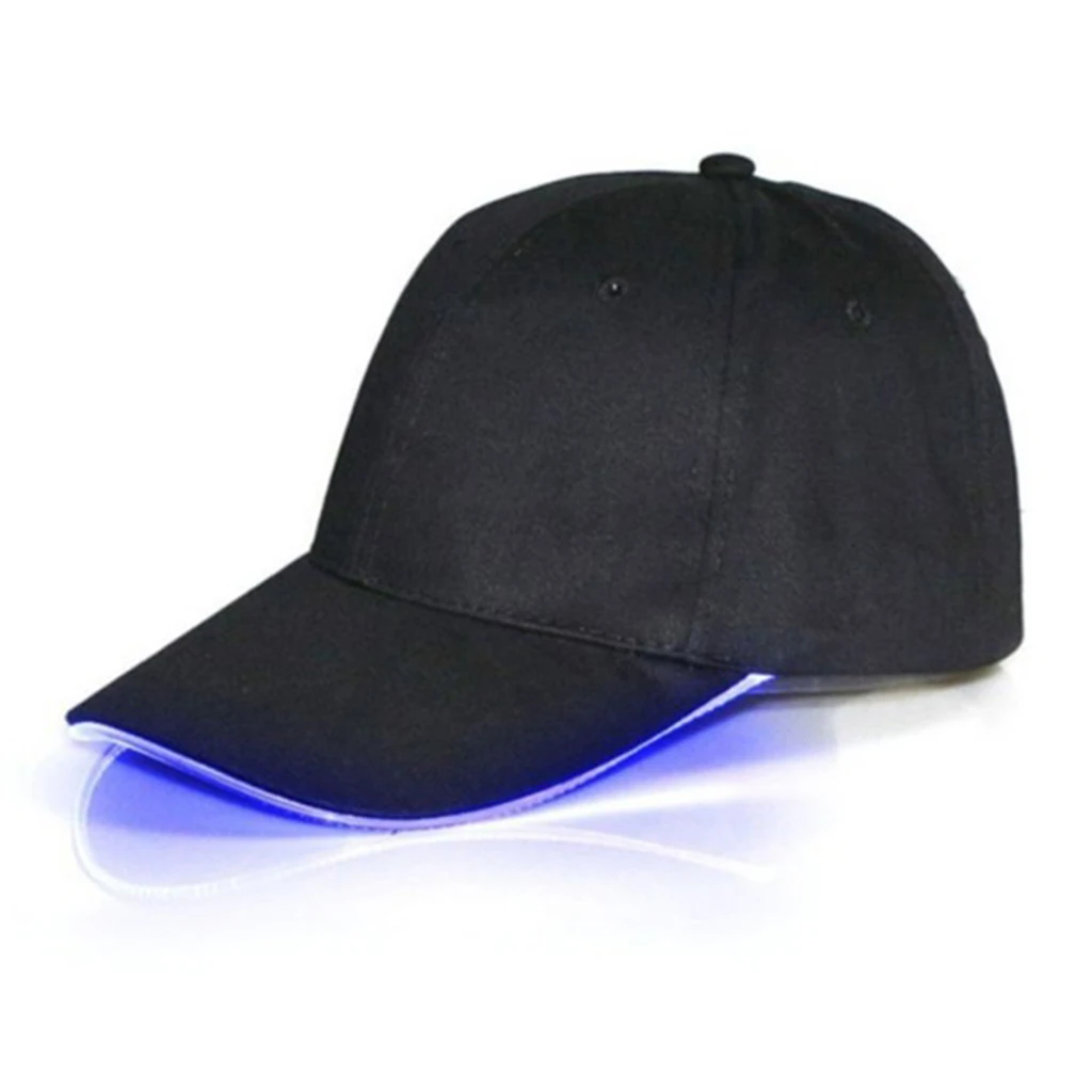 Fashion Ultra Bright LED Baseball Cap Optical Fiber Glowing Hat Hip-Hop